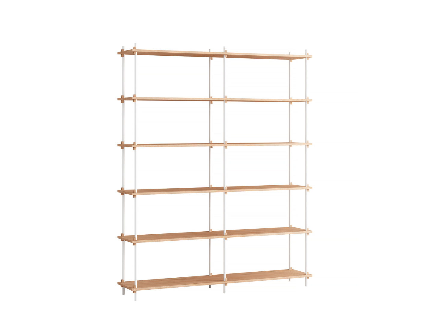 Moebe Shelving System - S.200.2.B Set in White / Oiled Oak