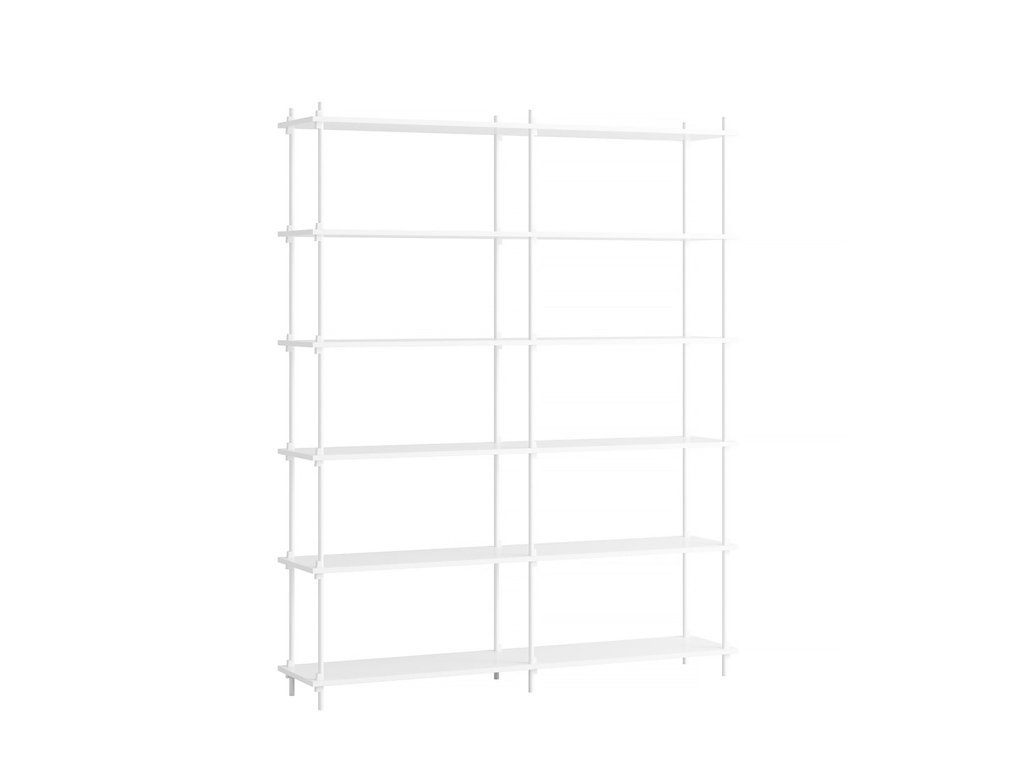 Moebe Shelving System - S.200.2.B Set in White / White Lacquered Finish