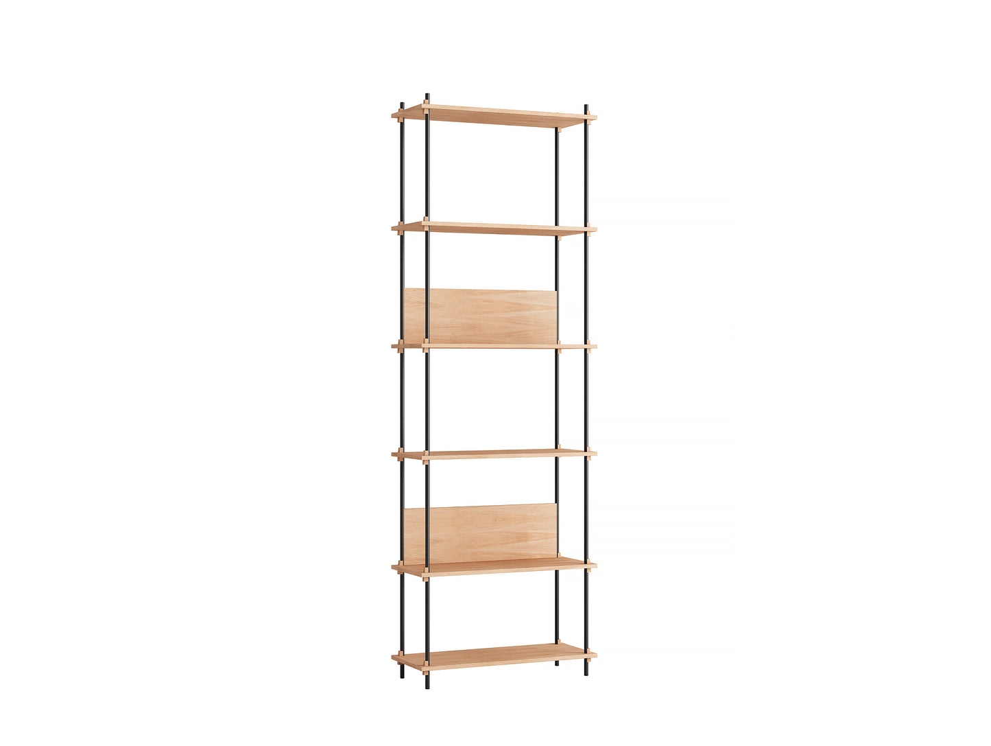 Moebe Shelving System - S.255.1.A Set in Black / Oiled Oak