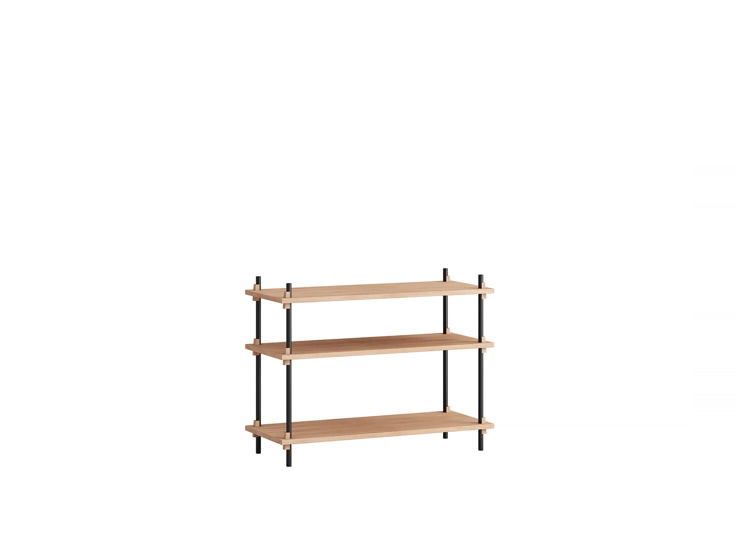 Moebe Shelving System - S.65.1.A Set in Black / Oiled Oak