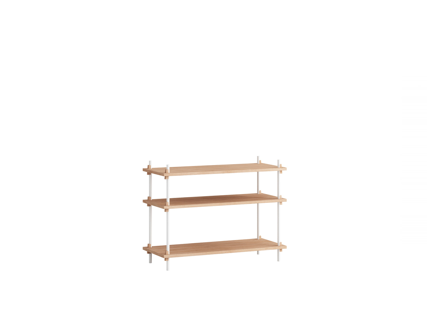 Moebe Shelving System - S.65.1.A Set in White / Oiled Oak