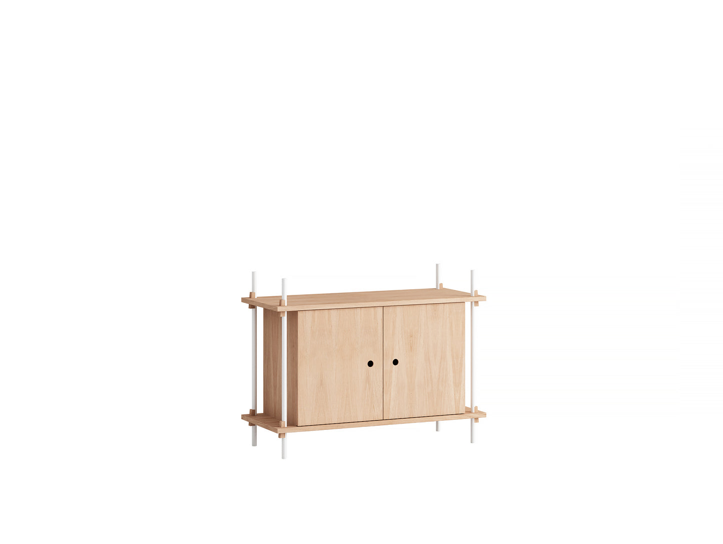 Moebe Shelving System - S.65.1.B Set in White / Oiled Oak