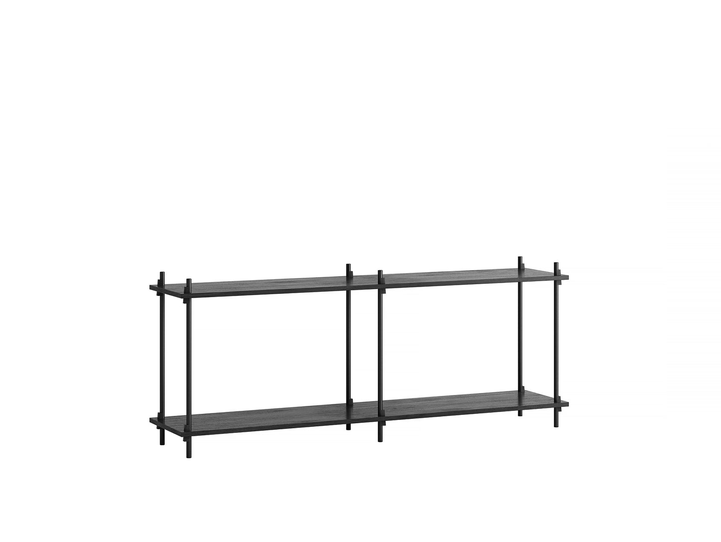 Moebe Shelving System - S.65.2.B Set in Black / Black Painted Oak