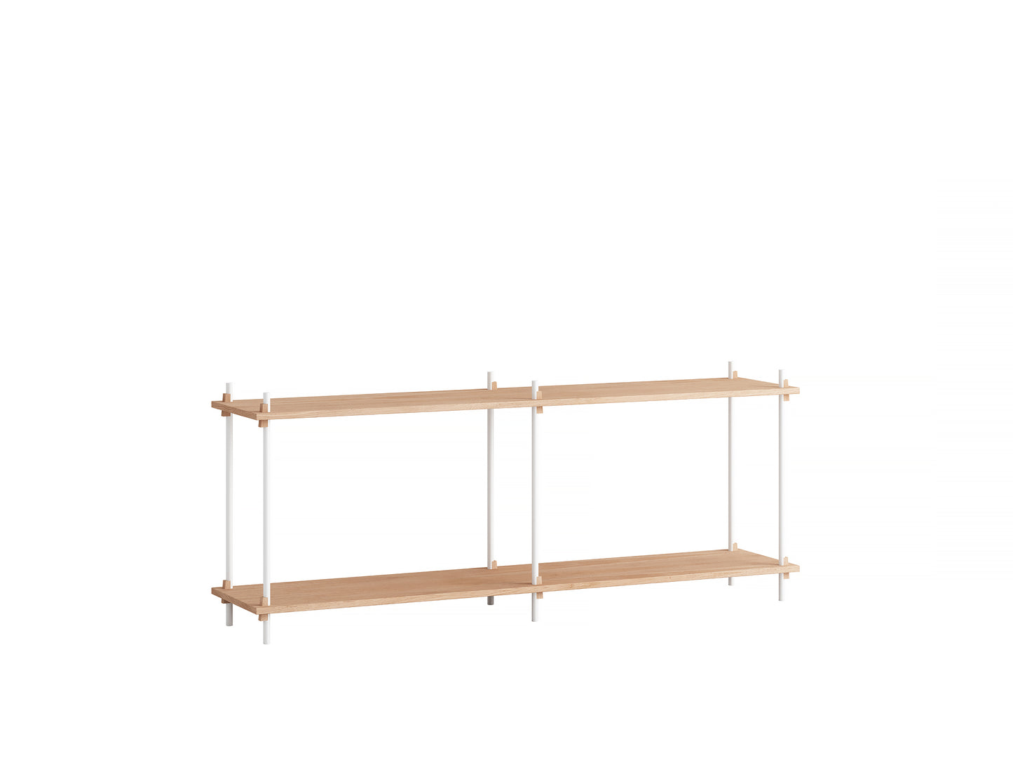 Moebe Shelving System - S.65.2.B Set in White / Oiled Oak