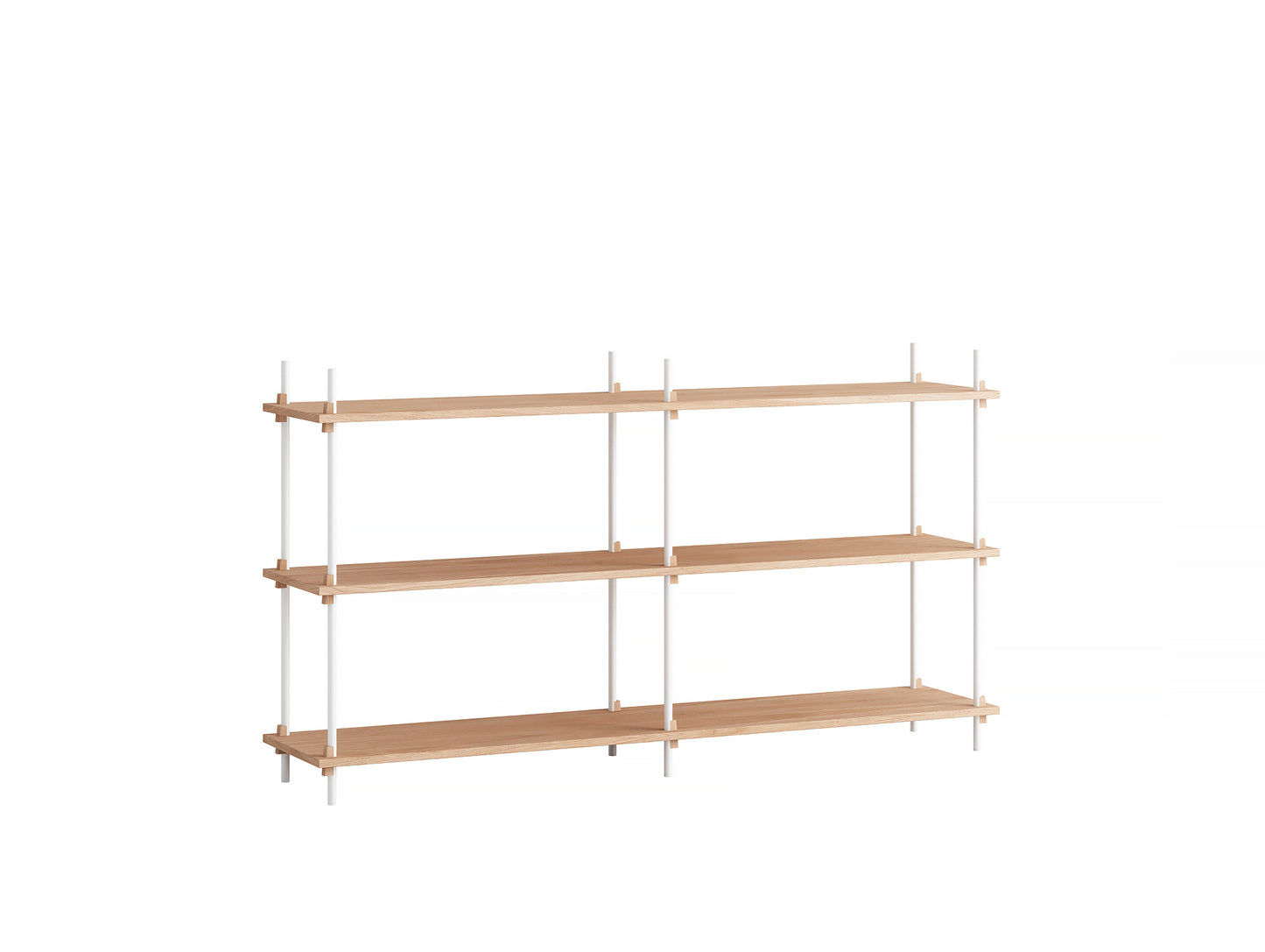 Moebe Shelving System - S.85.2.B Set in White / Oiled Oak