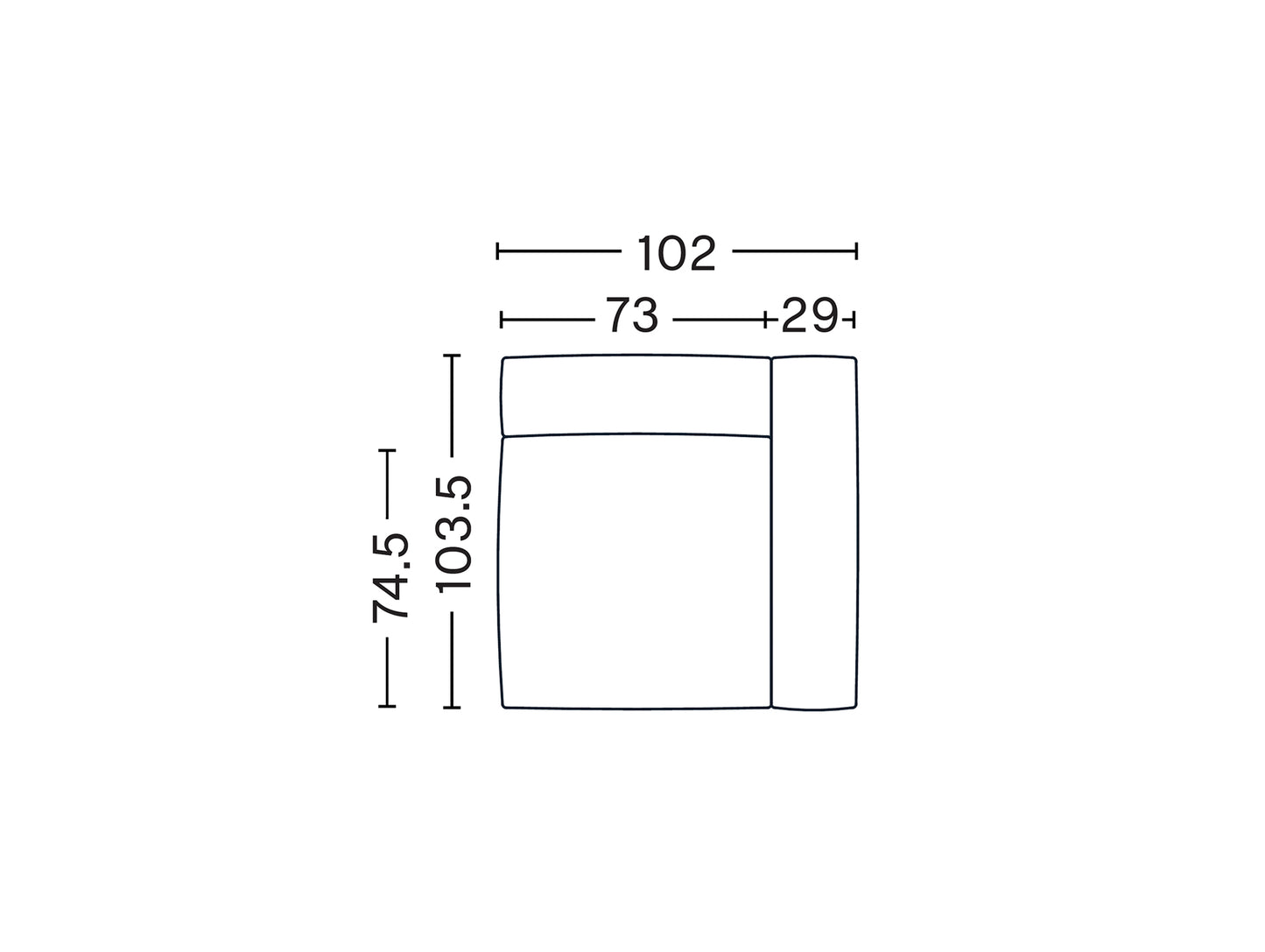 Mags Soft Sofa - Individual Modules by HAY - S1061 Module