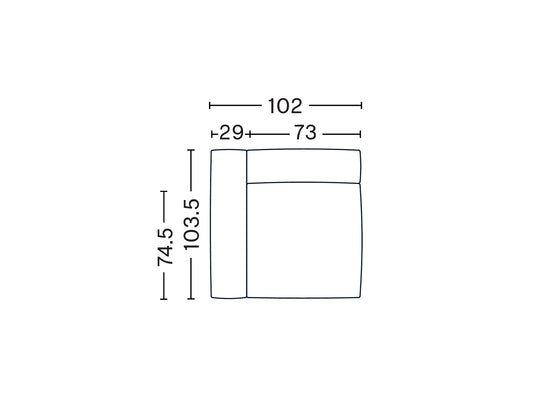 Mags Soft Sofa - Individual Modules by HAY - S1062 Module