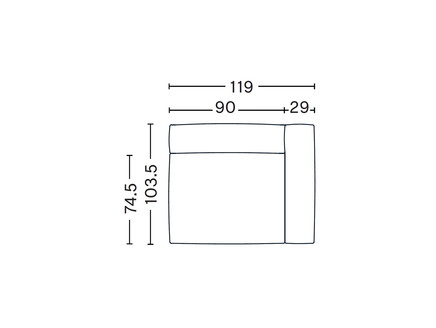 Mags Soft Sofa - Individual Modules by HAY - S1961 Module