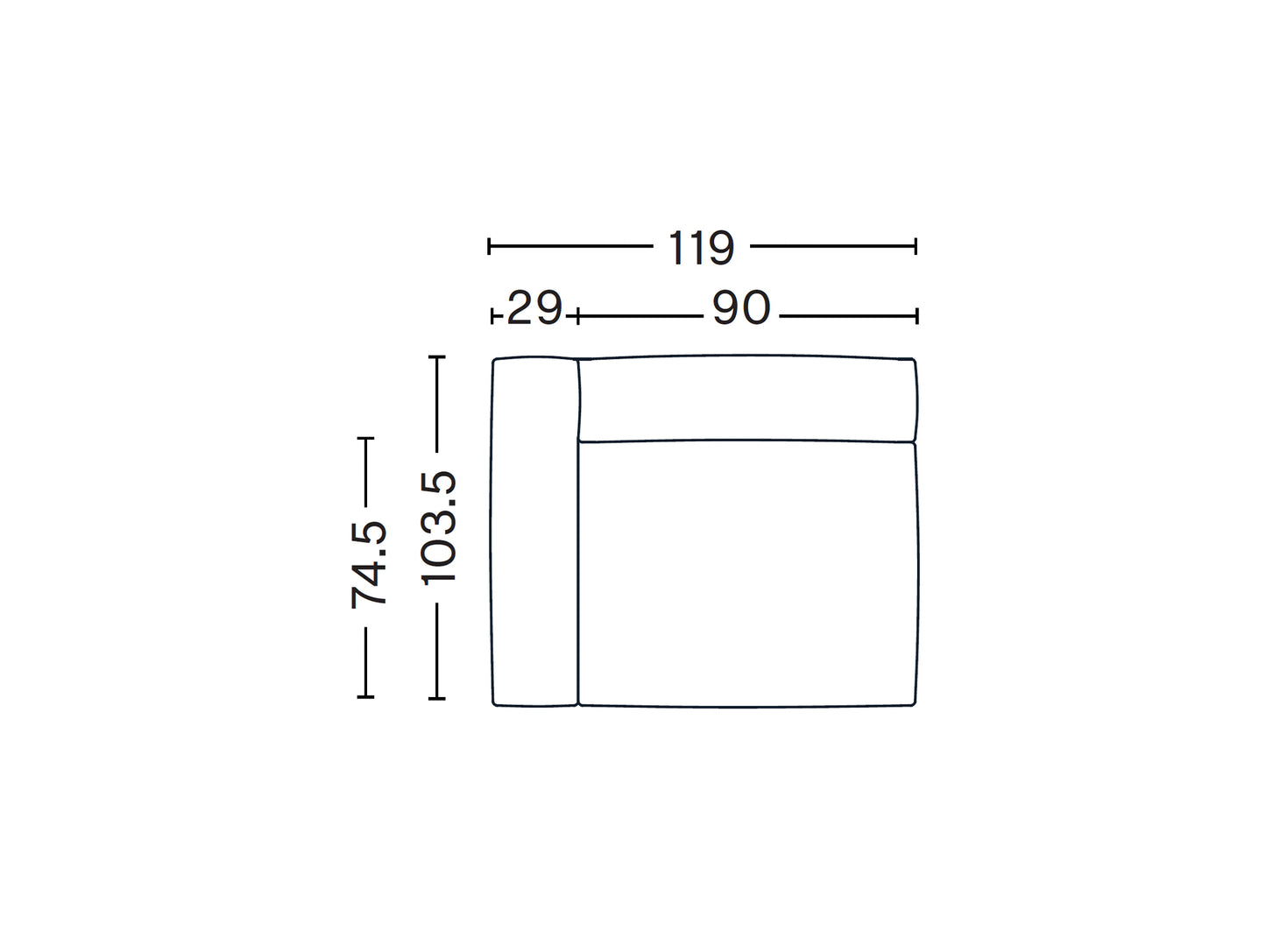 Mags Soft Sofa - Individual Modules by HAY - S1962 Module