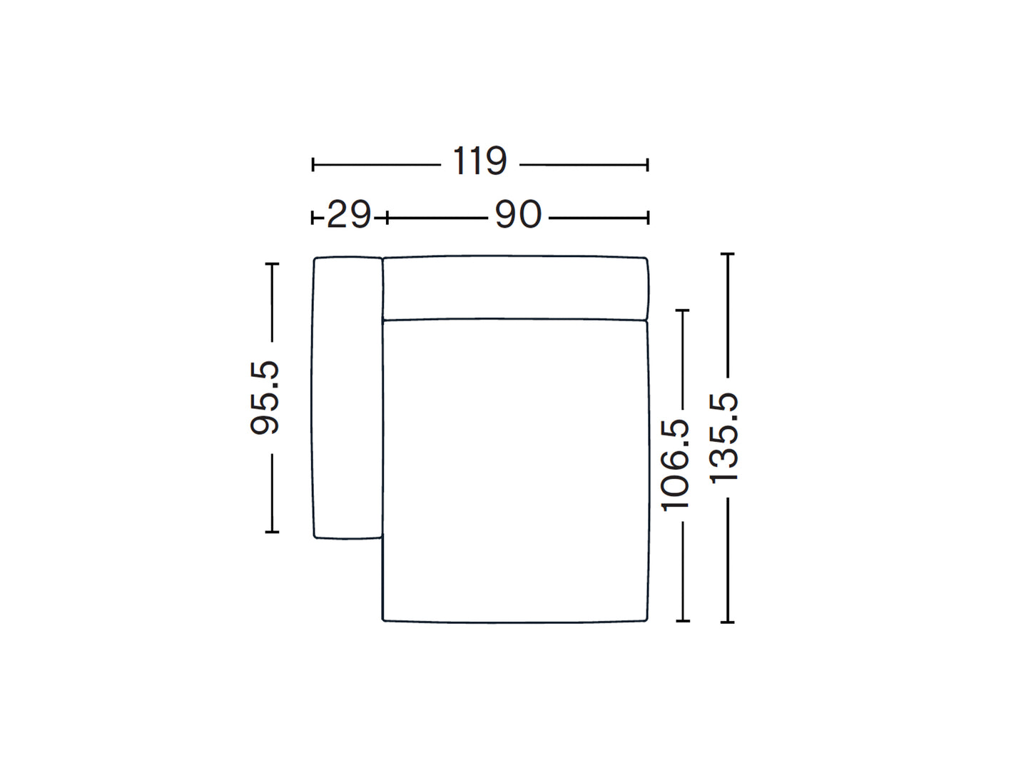 Mags Soft Sofa - Individual Modules by HAY - S8262 Module