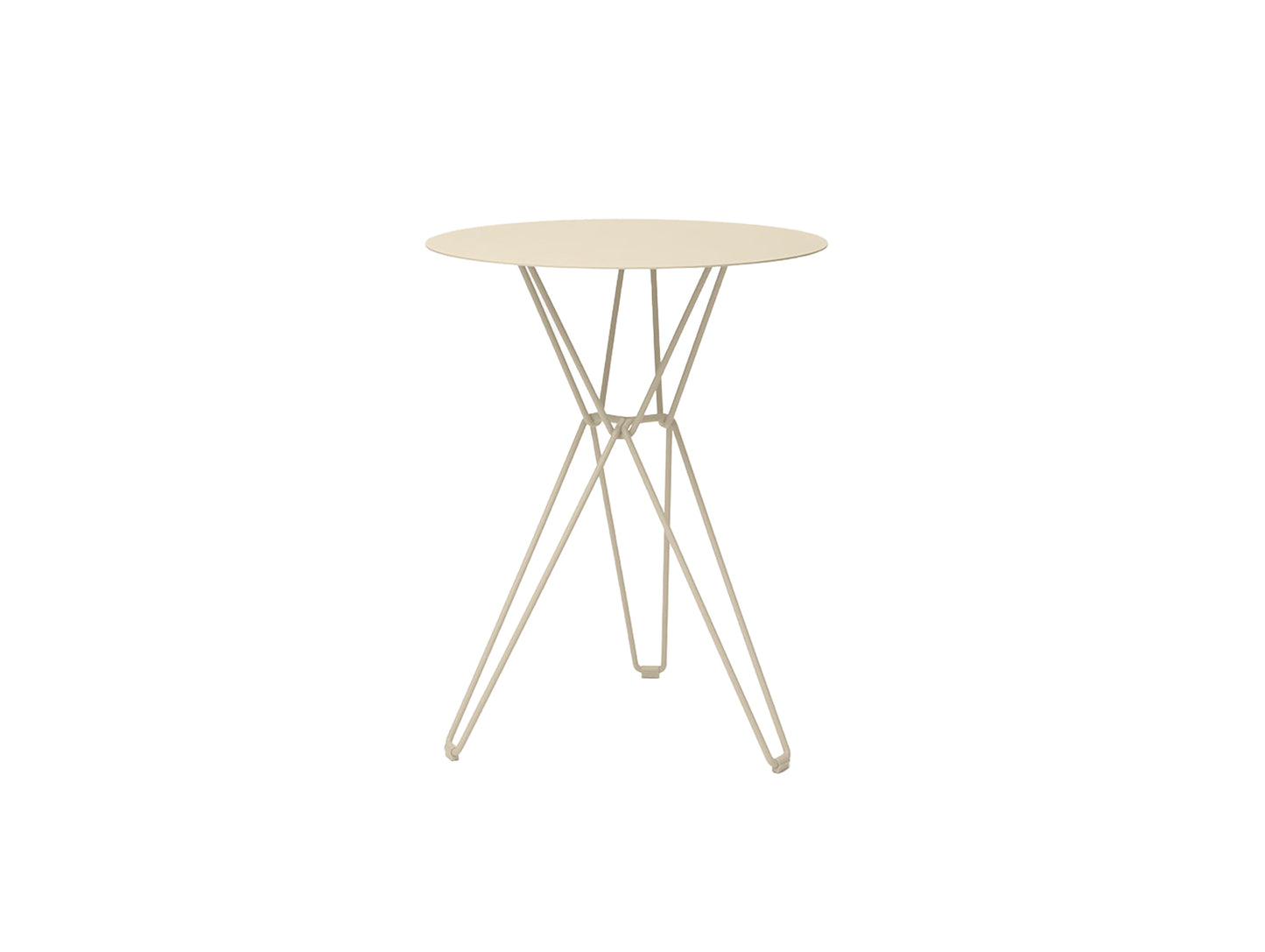 Tio Cafe Table by Massproductions - 60 cm Diameter top with 72 cm Base / Ivory