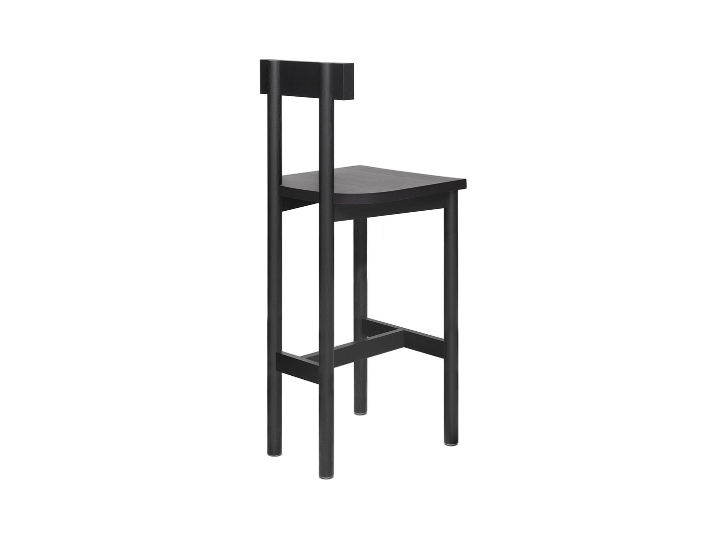 SX02 Gamar Stool by e15 - Jet Black Lacquered Oak