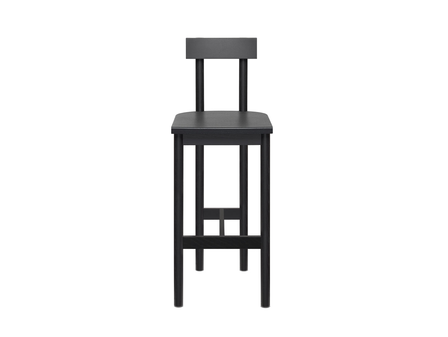 SX02 Gamar Stool by e15 - Jet Black Lacquered Oak