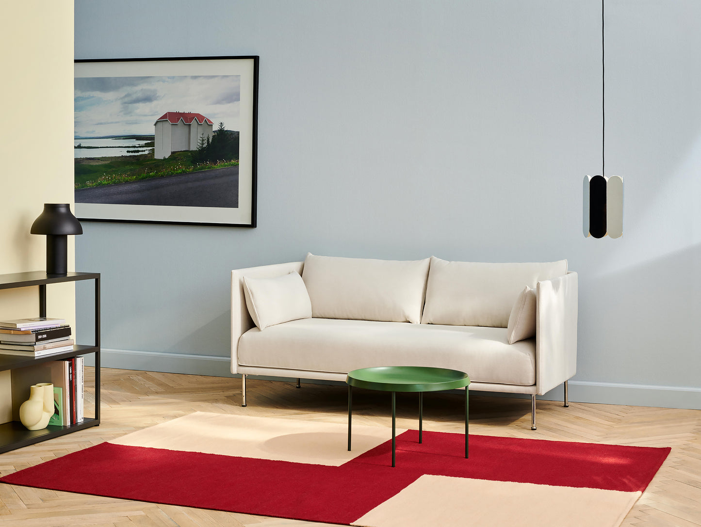 2-Seater Silhouette Sofa / Metaphor 029 / Chrome Legs by HAY