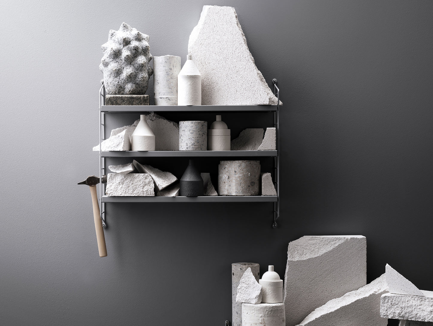 String Pocket Shelving - Grey