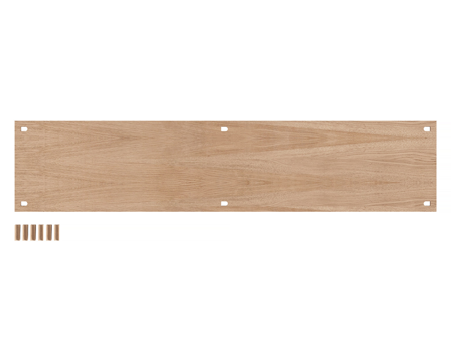 Moebe Shelf 162 x 35 cm - Double width shelf - in Oiled Oak