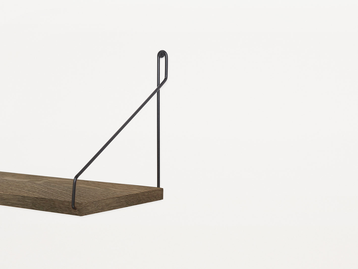 Shelf by Frama - D20 / Dark Stained Oak / Black Steel Brackets