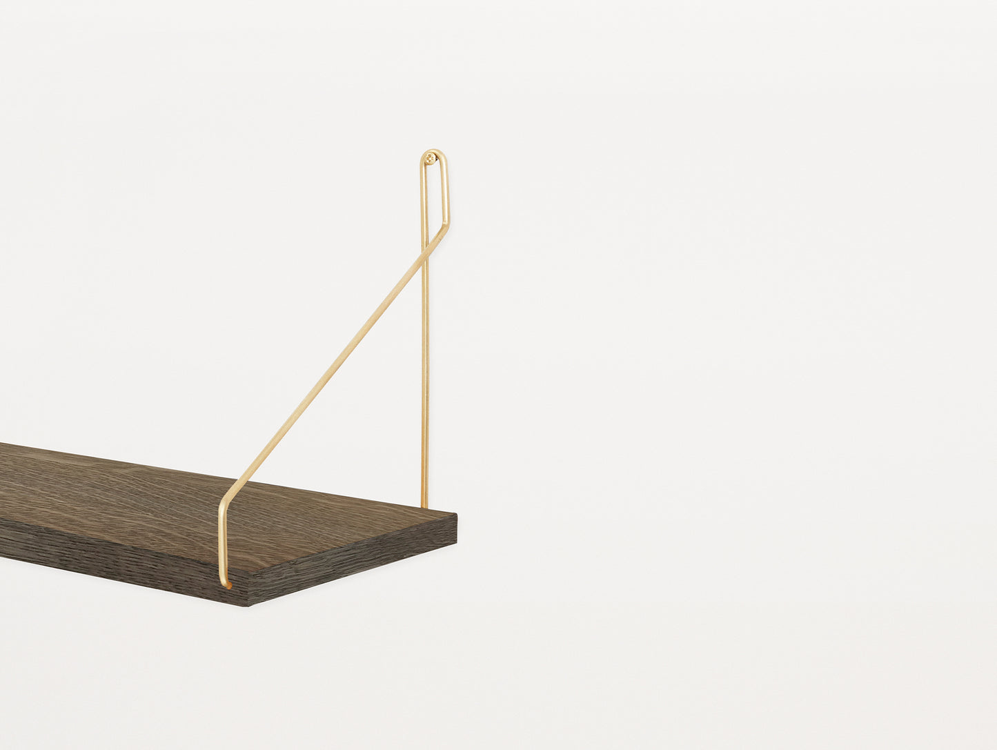Shelf by Frama - D20 / Dark Stained Oak / Brass Brackets