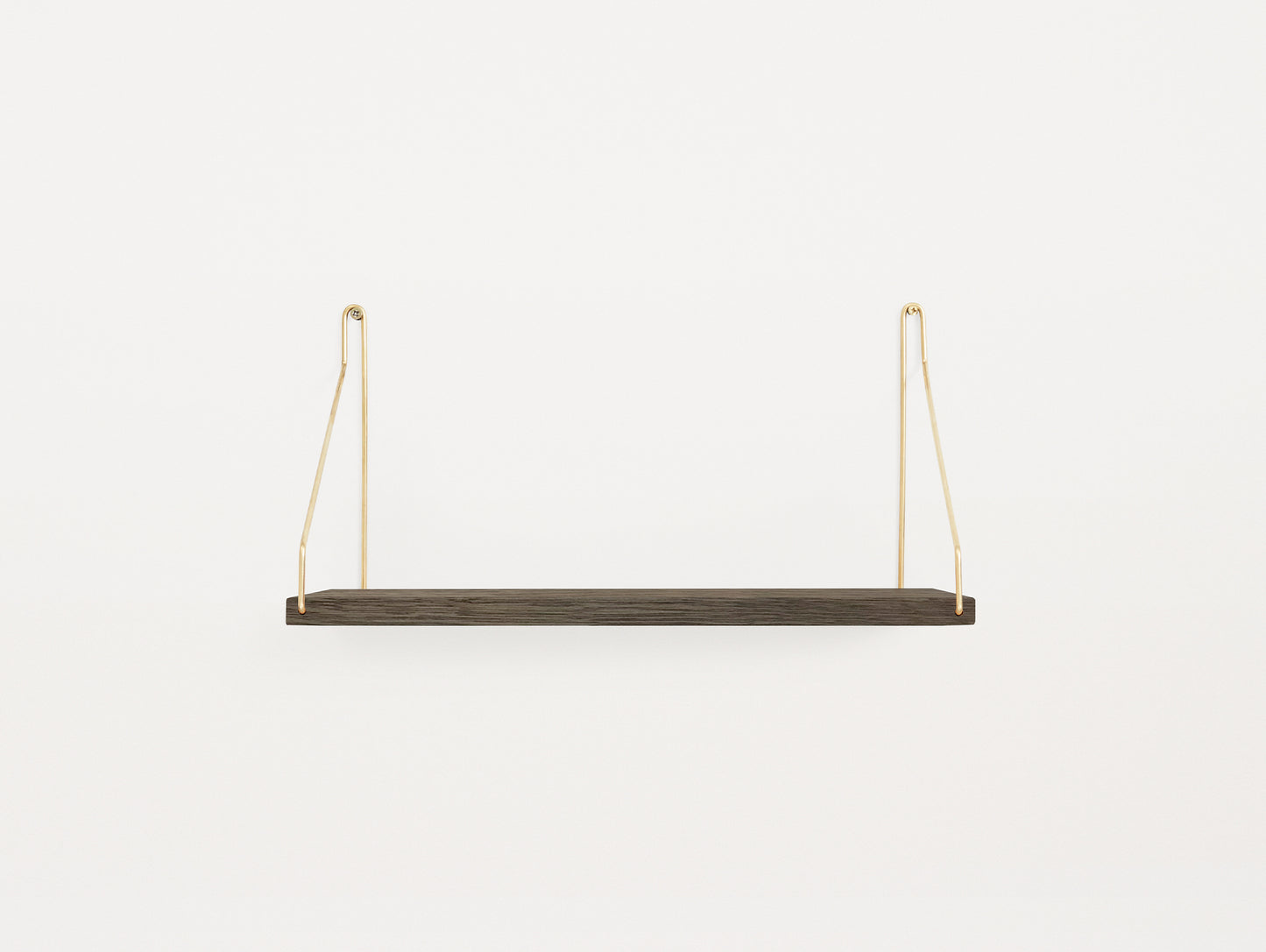 Shelf by Frama - D20 W40 / Dark Stained Oak / Brass Brackets