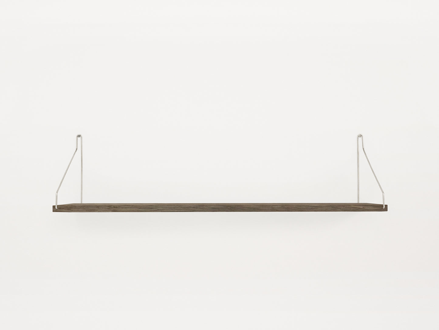 Shelf by Frama - D20 W80 / Dark Stained Oak / Stainless Steel Brackets