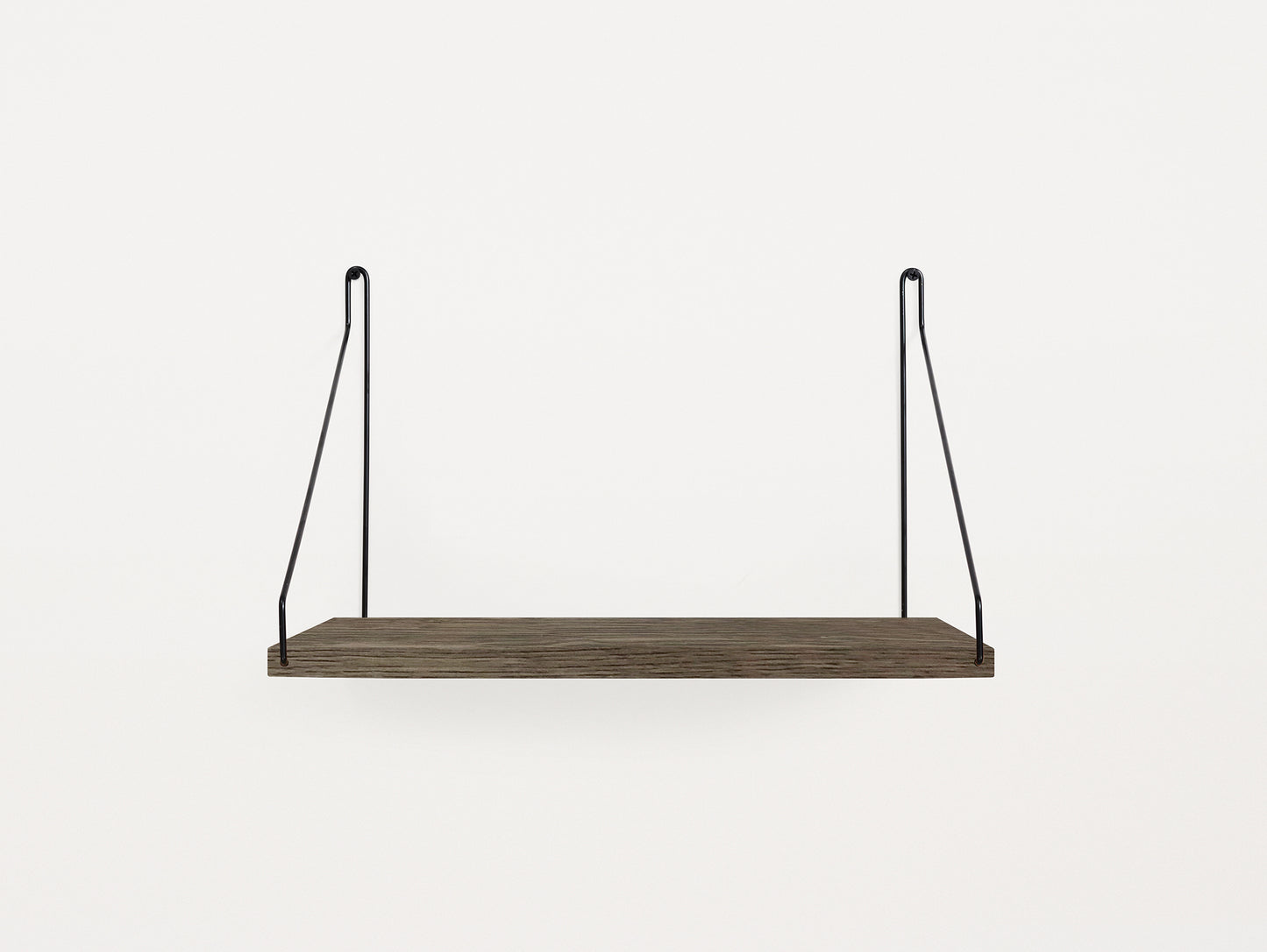 Shelf by Frama - D27 W40 / Dark Stained Oak / Black Steel Brackets