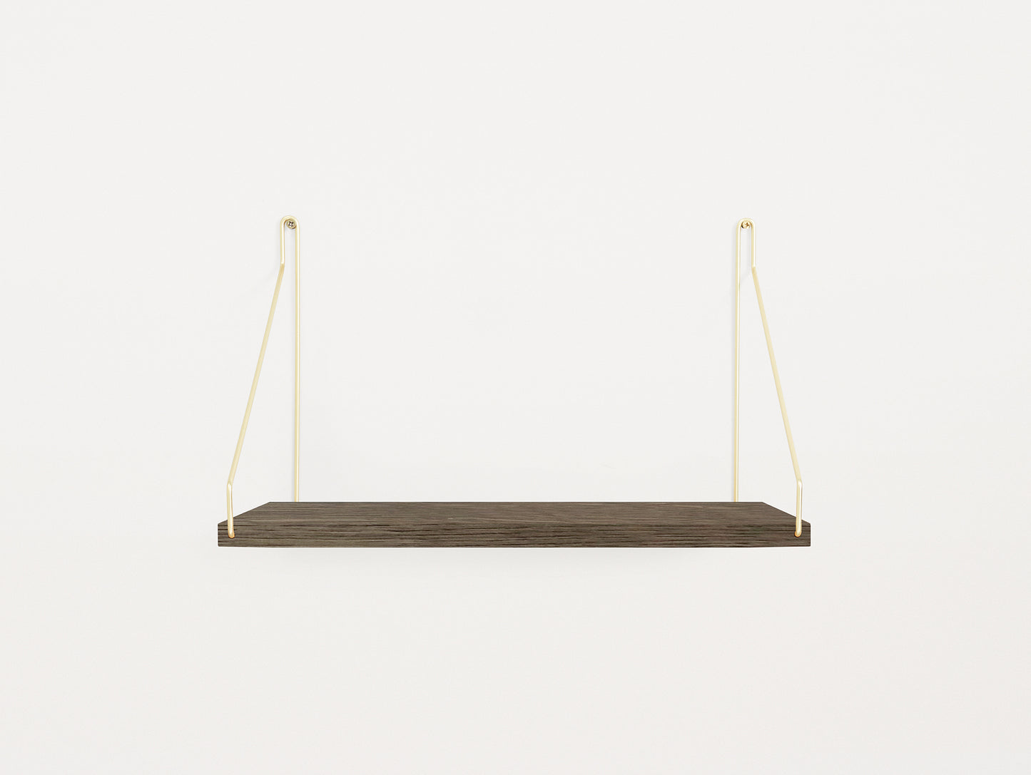 Shelf by Frama - D27 W40 / Dark Stained Oak / Brass Brackets