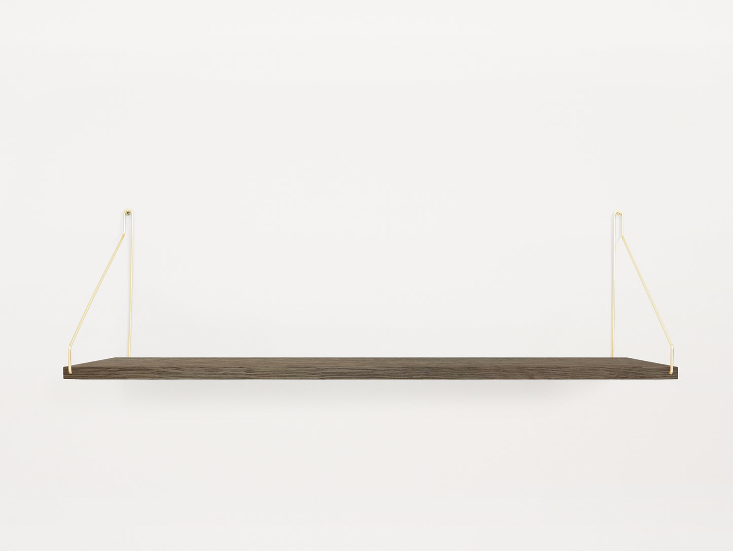 Shelf by Frama - D27 W80 / Dark Stained  Oak / Brass Brackets