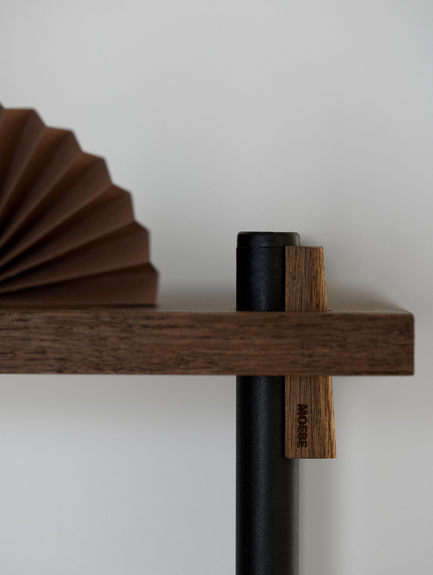Moebe Shelving System - S.85.2.B Set in Black / Smoked Oak
