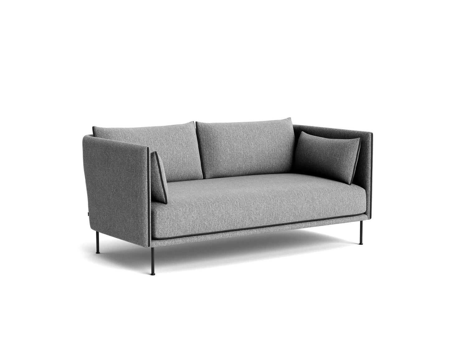 Silhouette Sofa - Hallingdal 166, Black Base, Black Piping