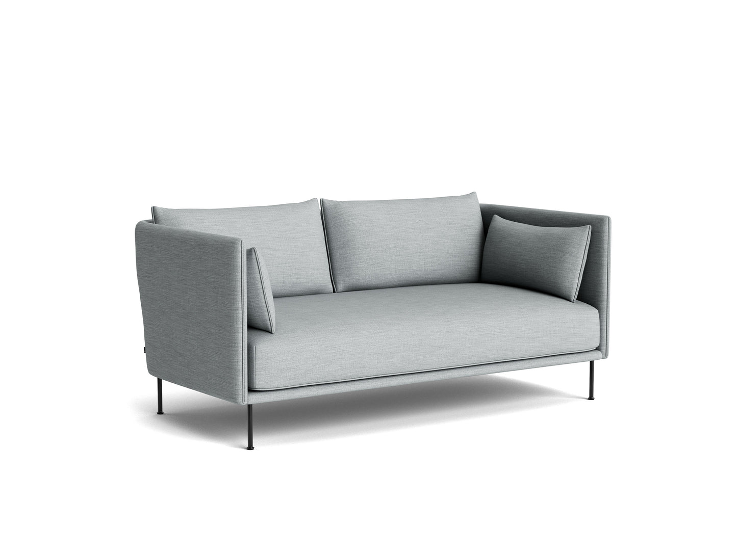 Silhouette Sofa - Remix 123, Black Base, Black Piping