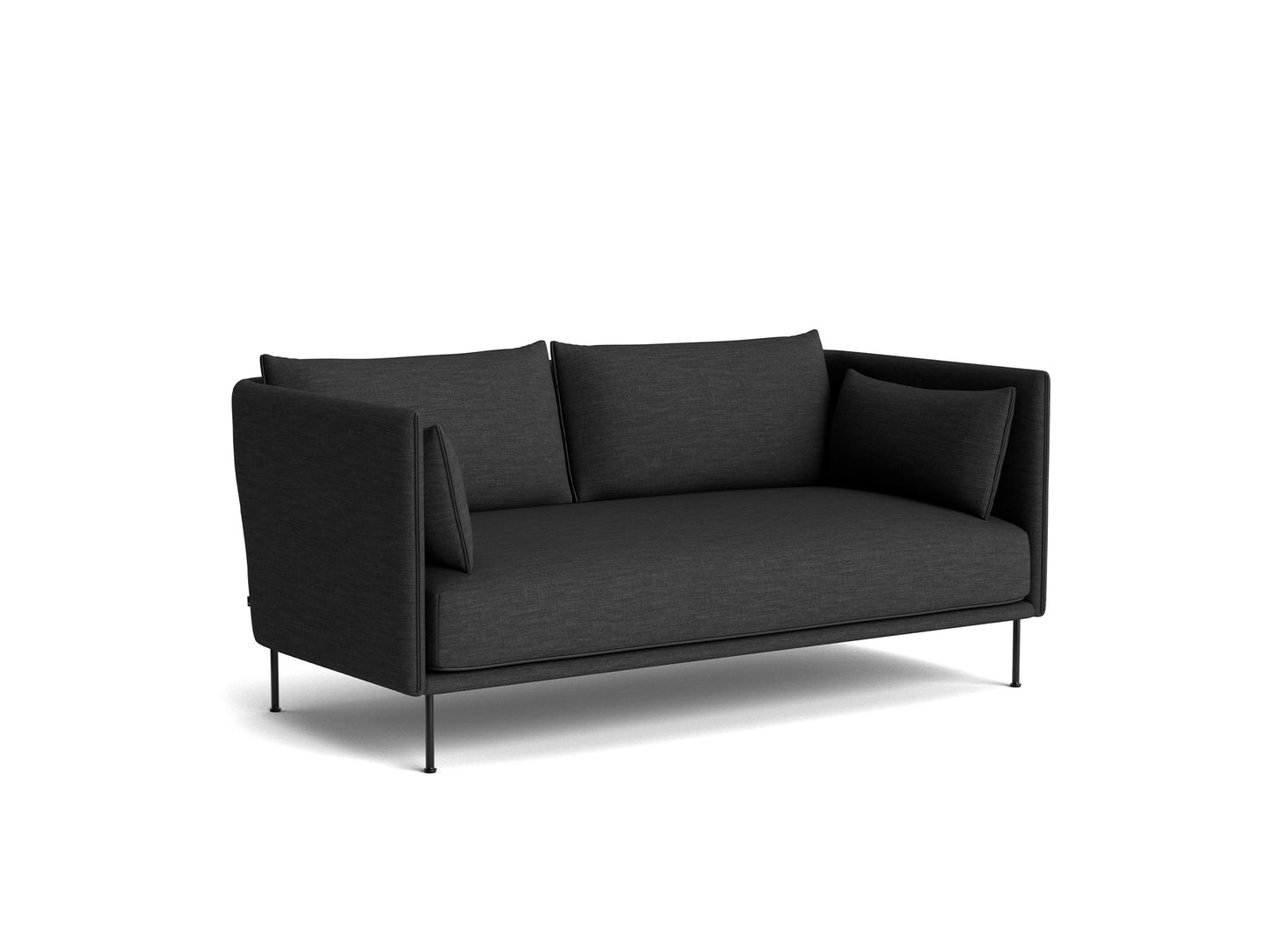 Silhouette Sofa - Remix 173, Black Base, Black Piping