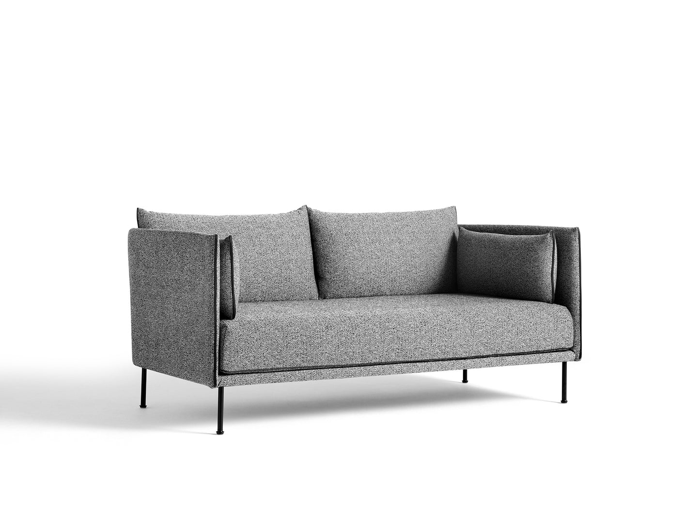Silhouette Sofa - Olavi 03, Black Base, Black Piping