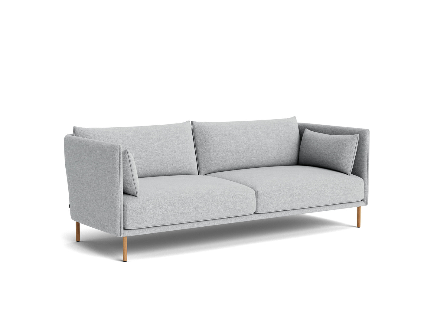 Silhouette Sofa - Mode 002, oiled oak base, fabric match piping