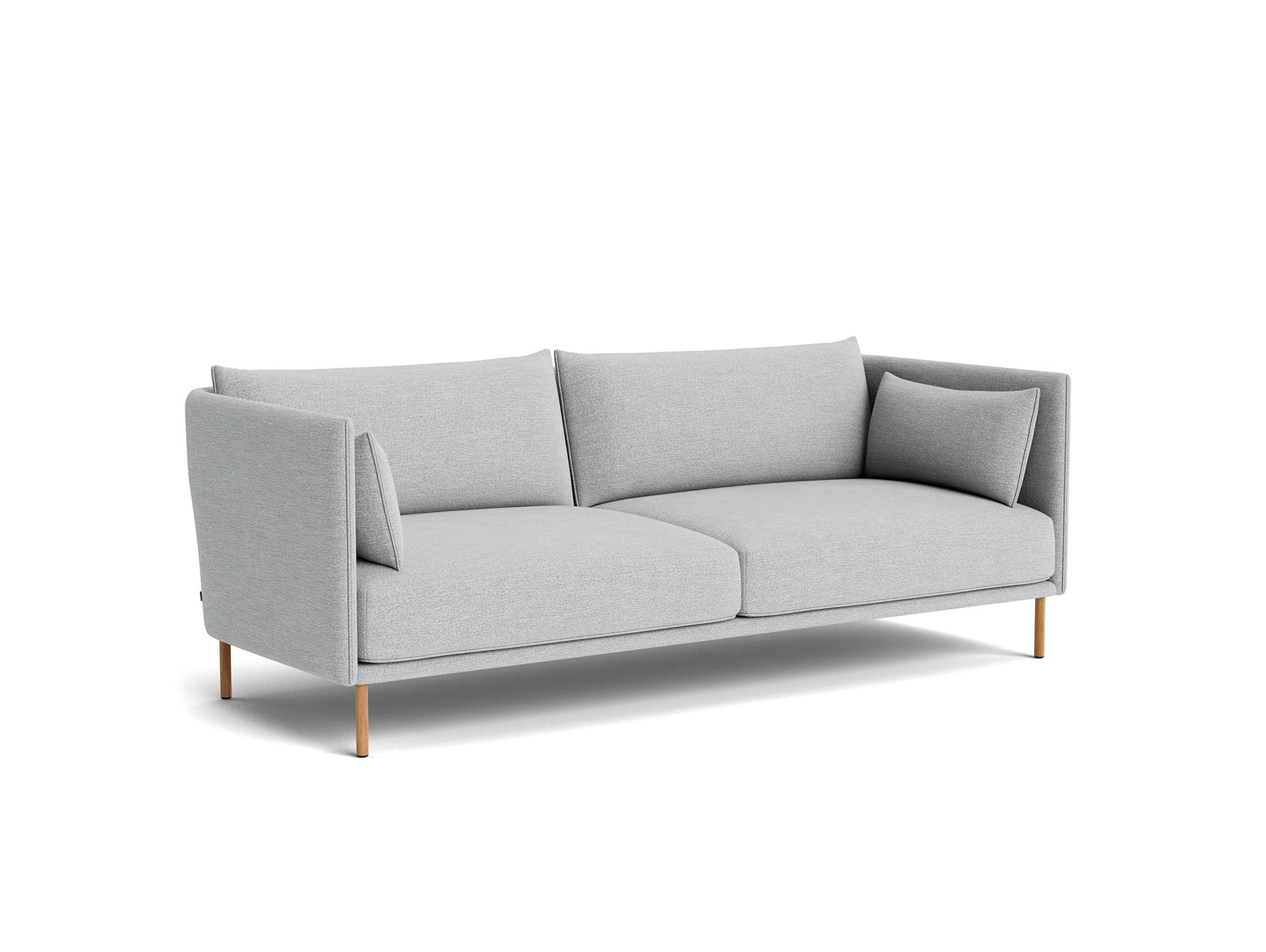 Silhouette Sofa - Mode 002, oiled oak base, fabric match piping