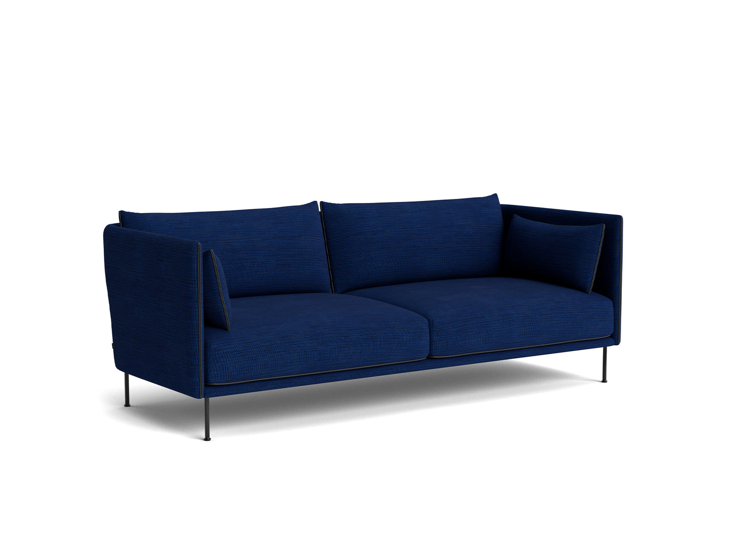 Silhouette Sofa - Raas 772, black base, sense black piping