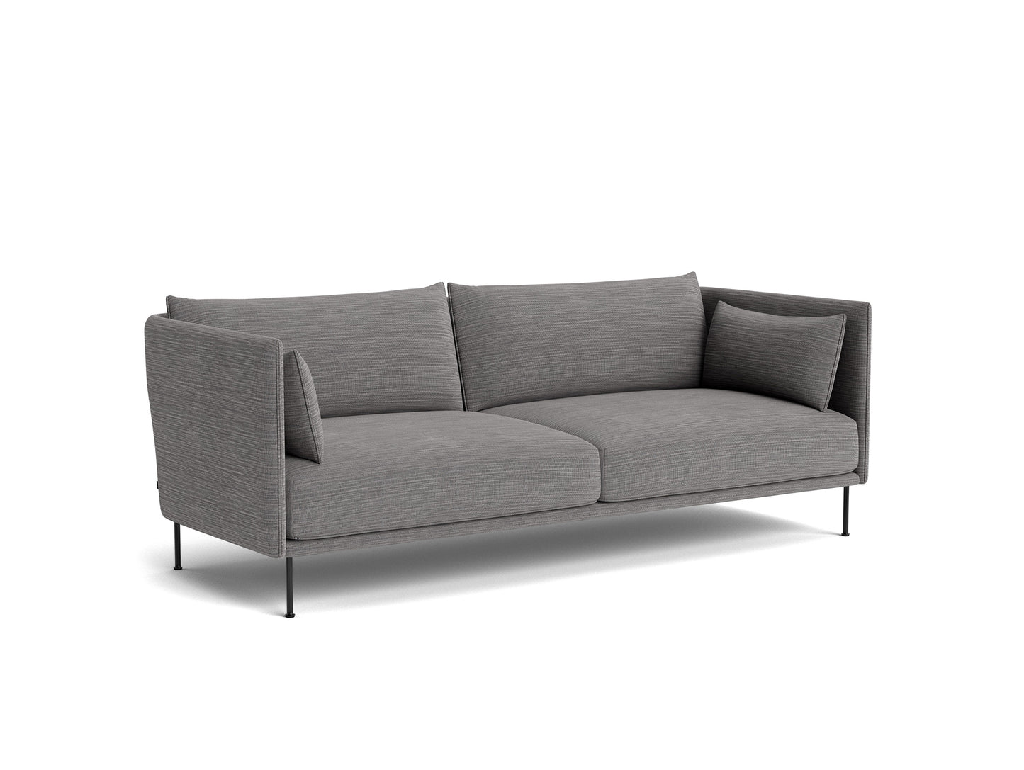Silhouette Sofa - Raas 142, black base, fabric match piping