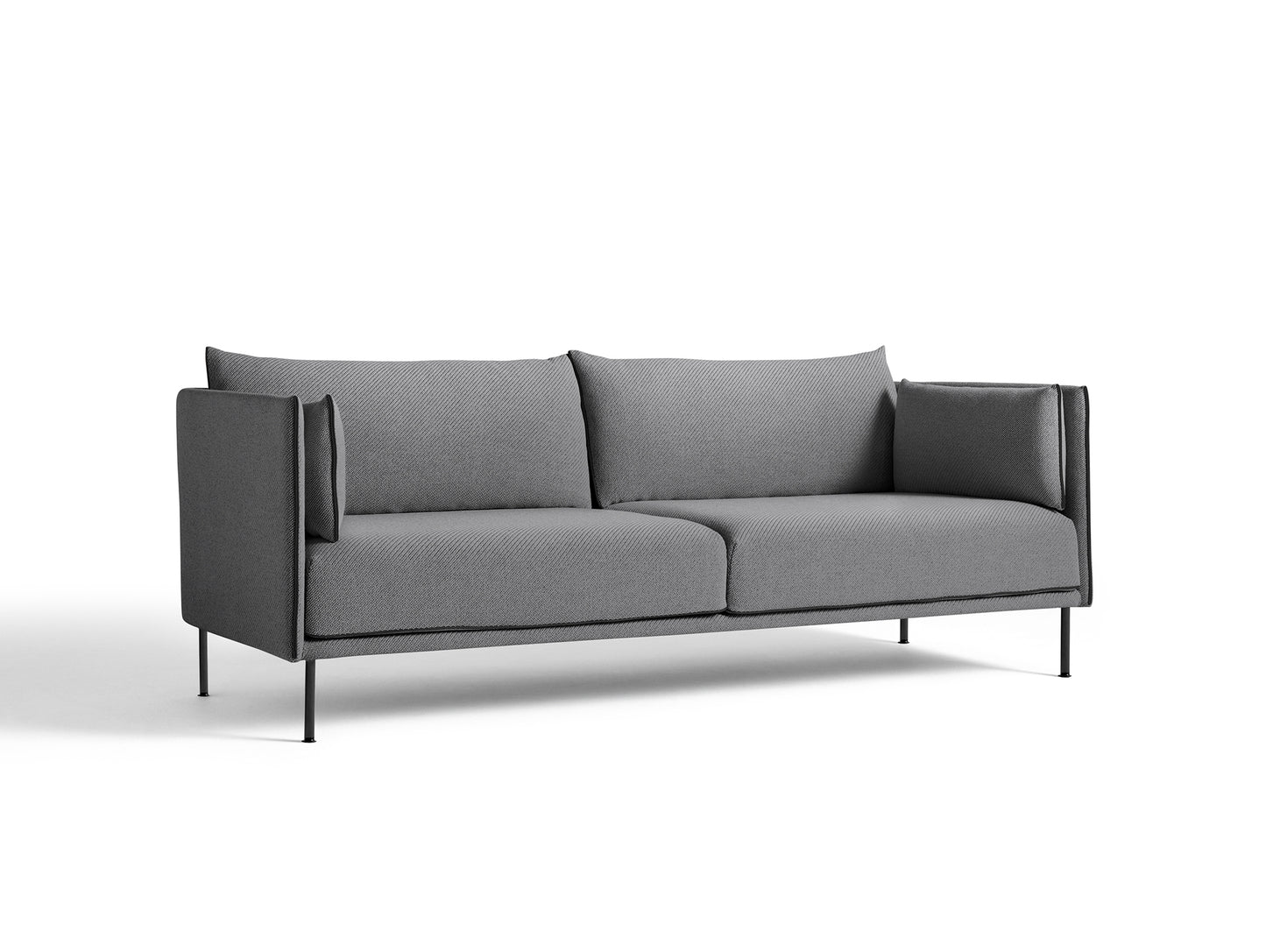 Silhouette Sofa - Coda 182, Black base, Black piping