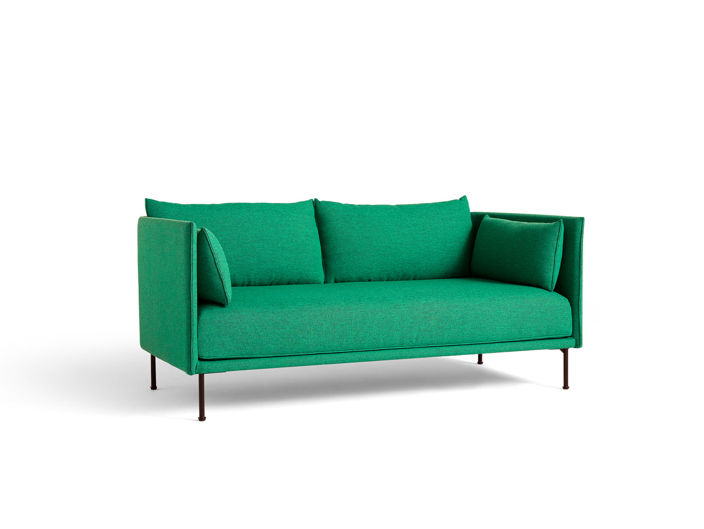 Silhouette Sofa - Mode 038, Black Powder Coated Steel Base, Black Piping