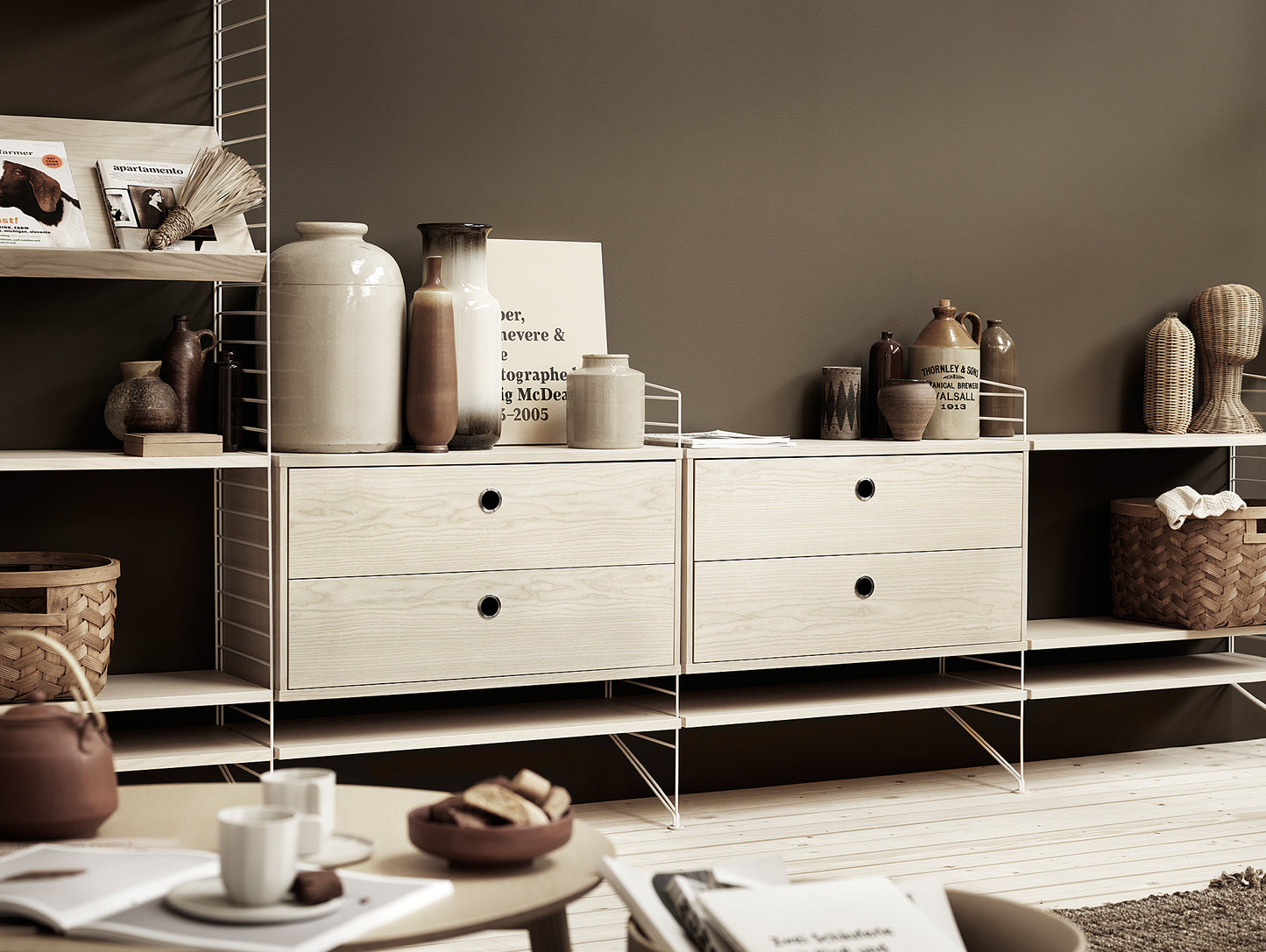 String System Chest with 2 Drawers