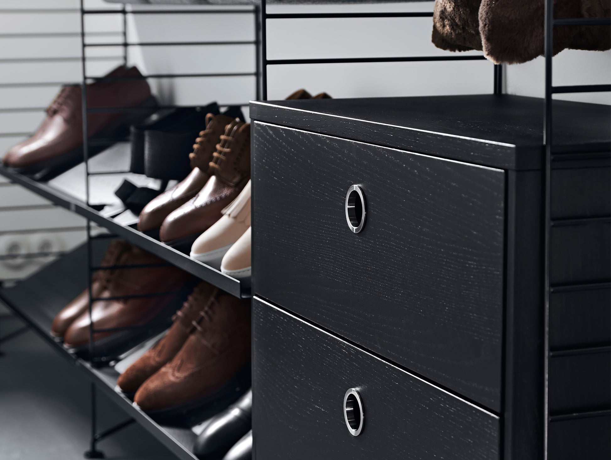 String Drawers - Black Ash