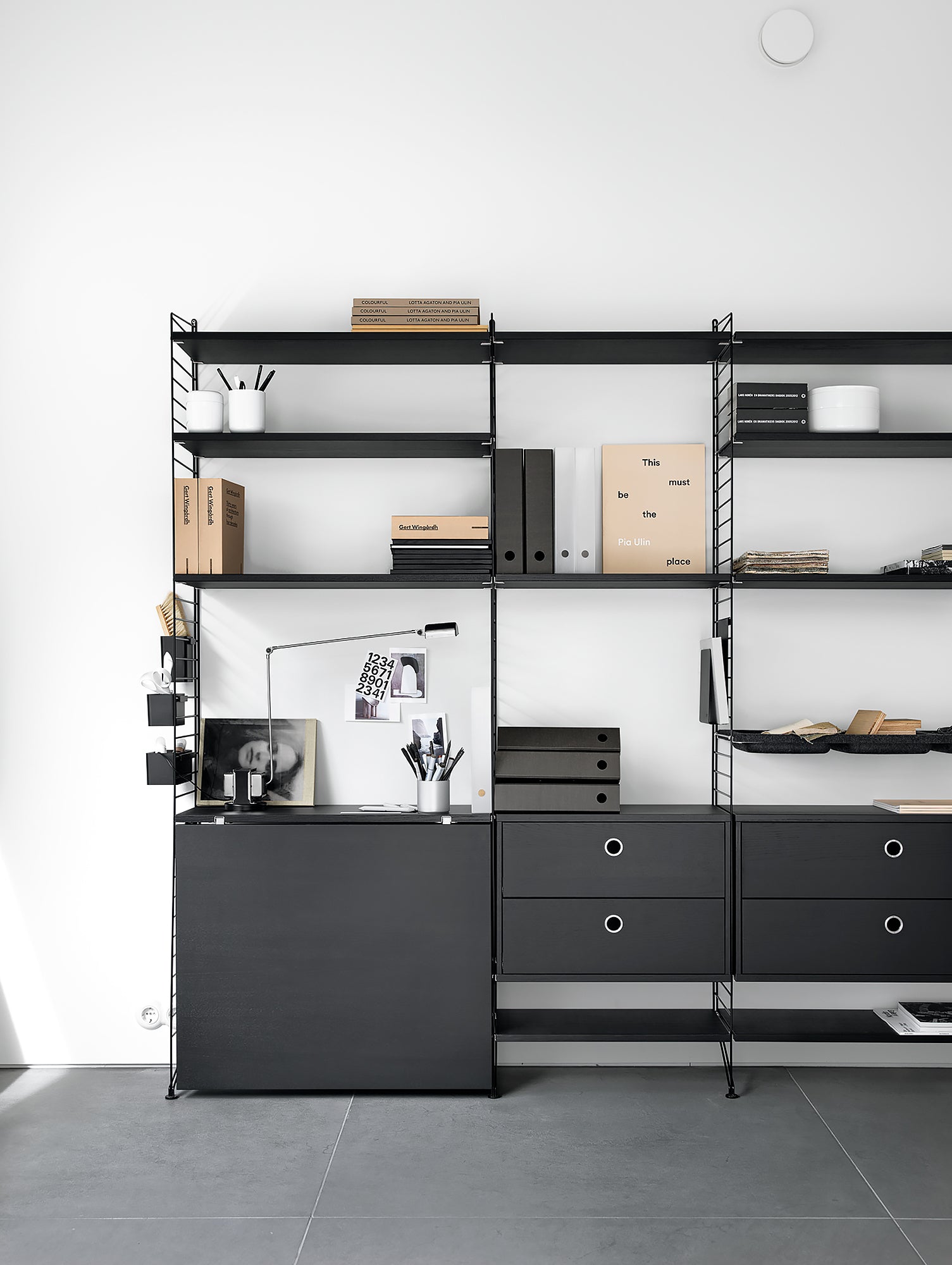 String Drawers - Black Ash