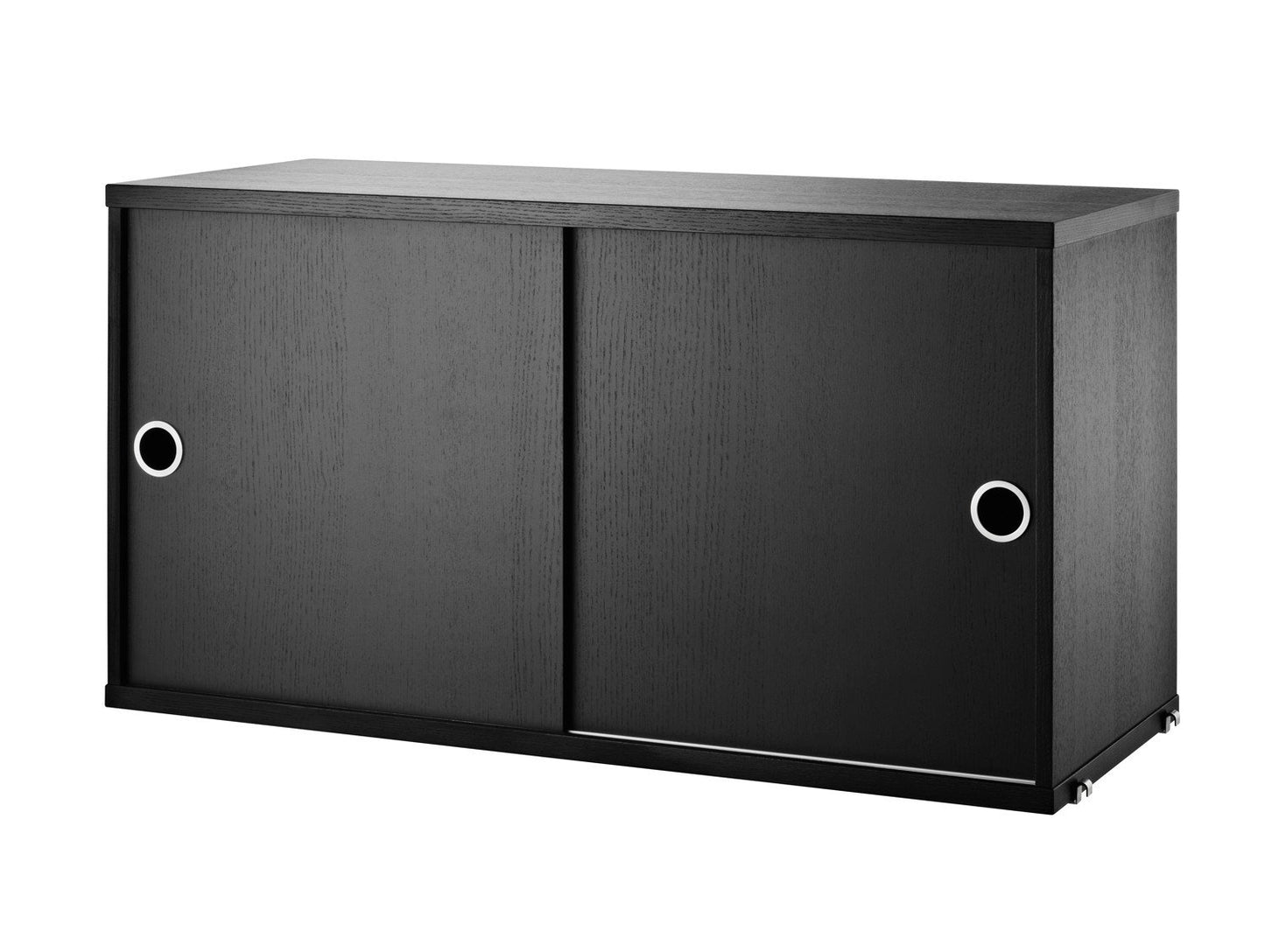 String System Cabinet with Sliding Doors
