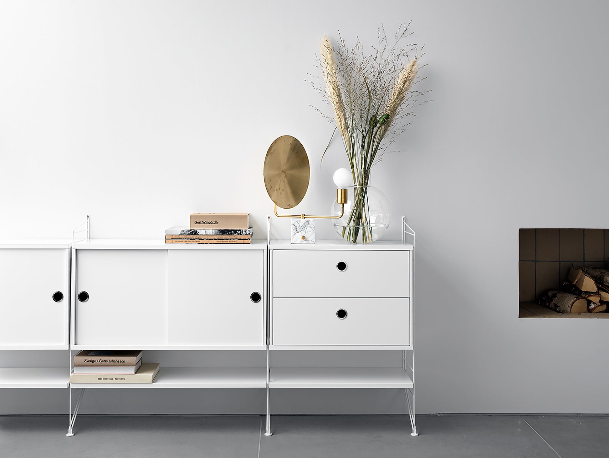 String Narrow Drawers - White