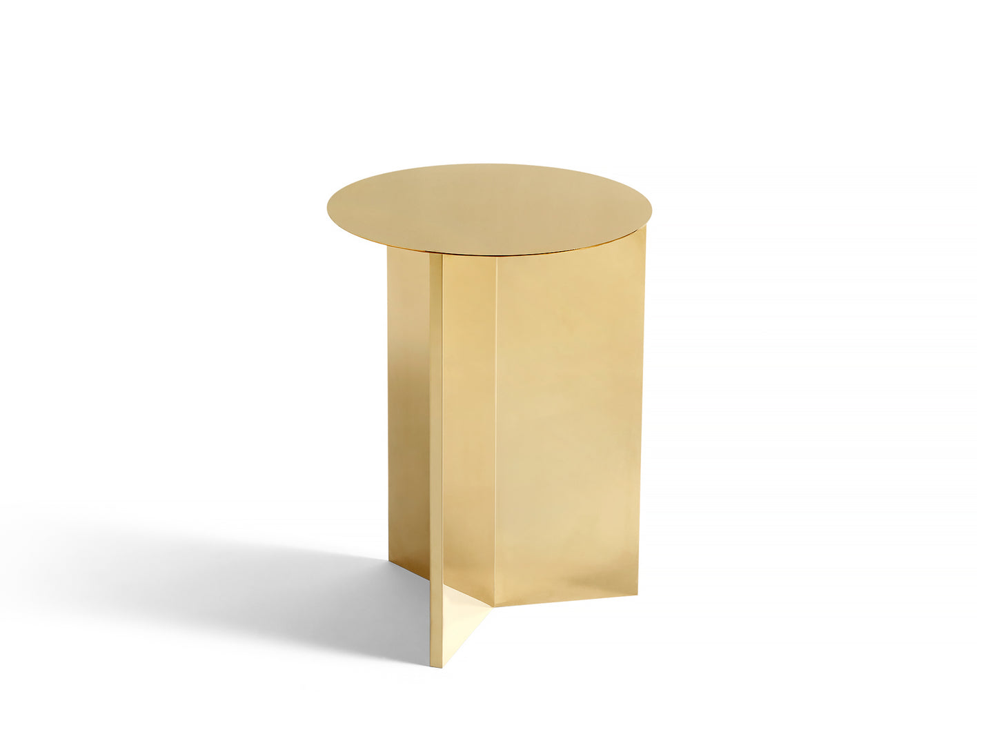 HAY Slit Table High - Polished Brass
