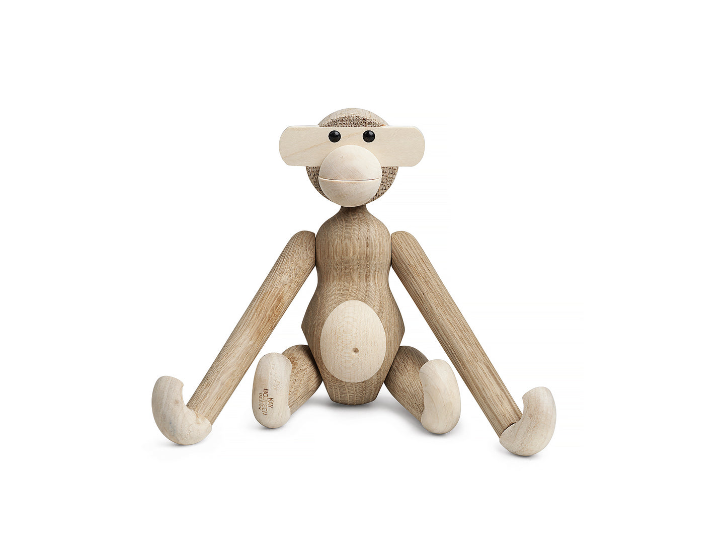 Small Wooden Monkey in Oak and Maple by Kay Bojesen