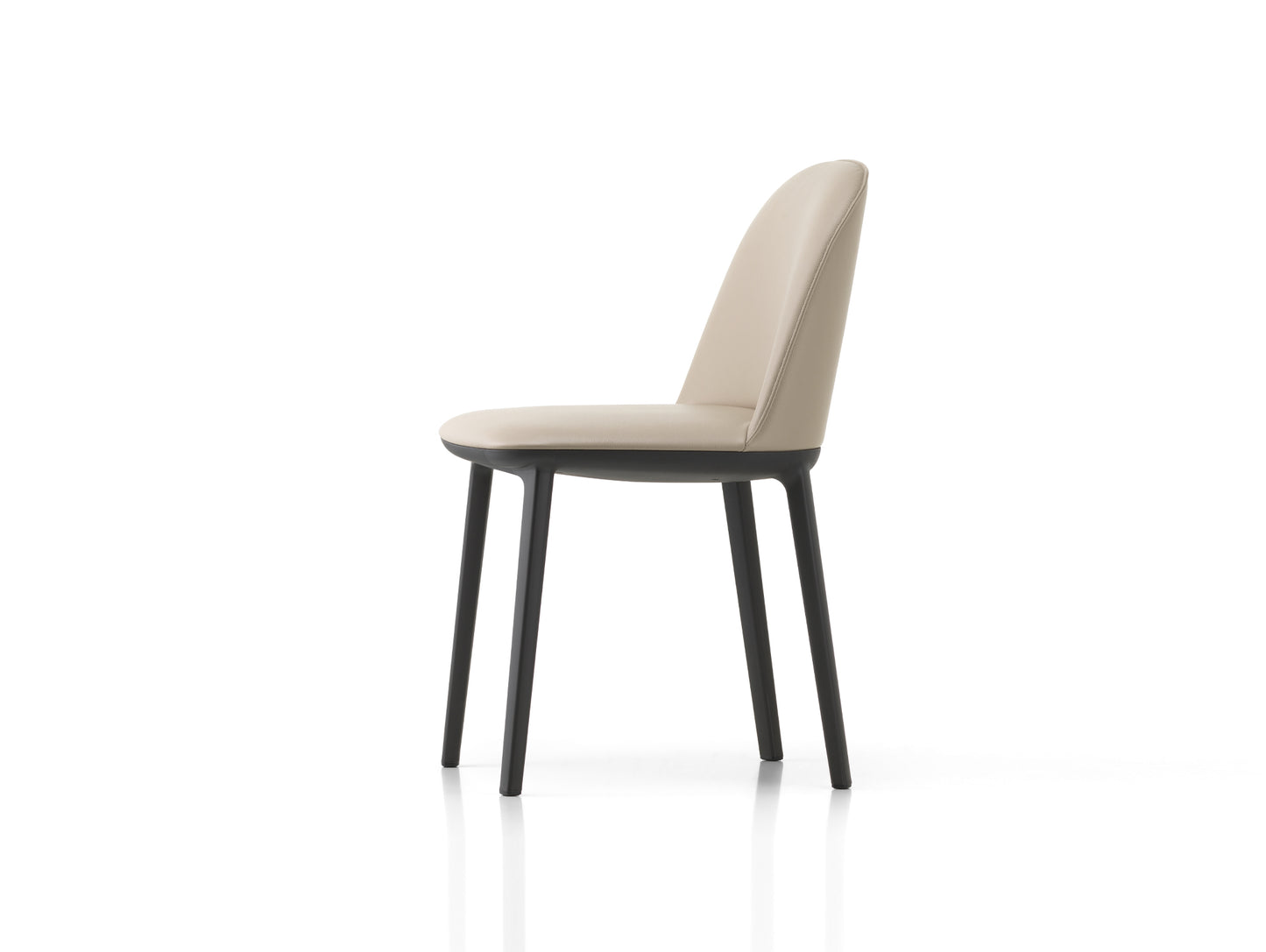 Softshell Side Chair by Vitra - Leather Clay 73 (L20)