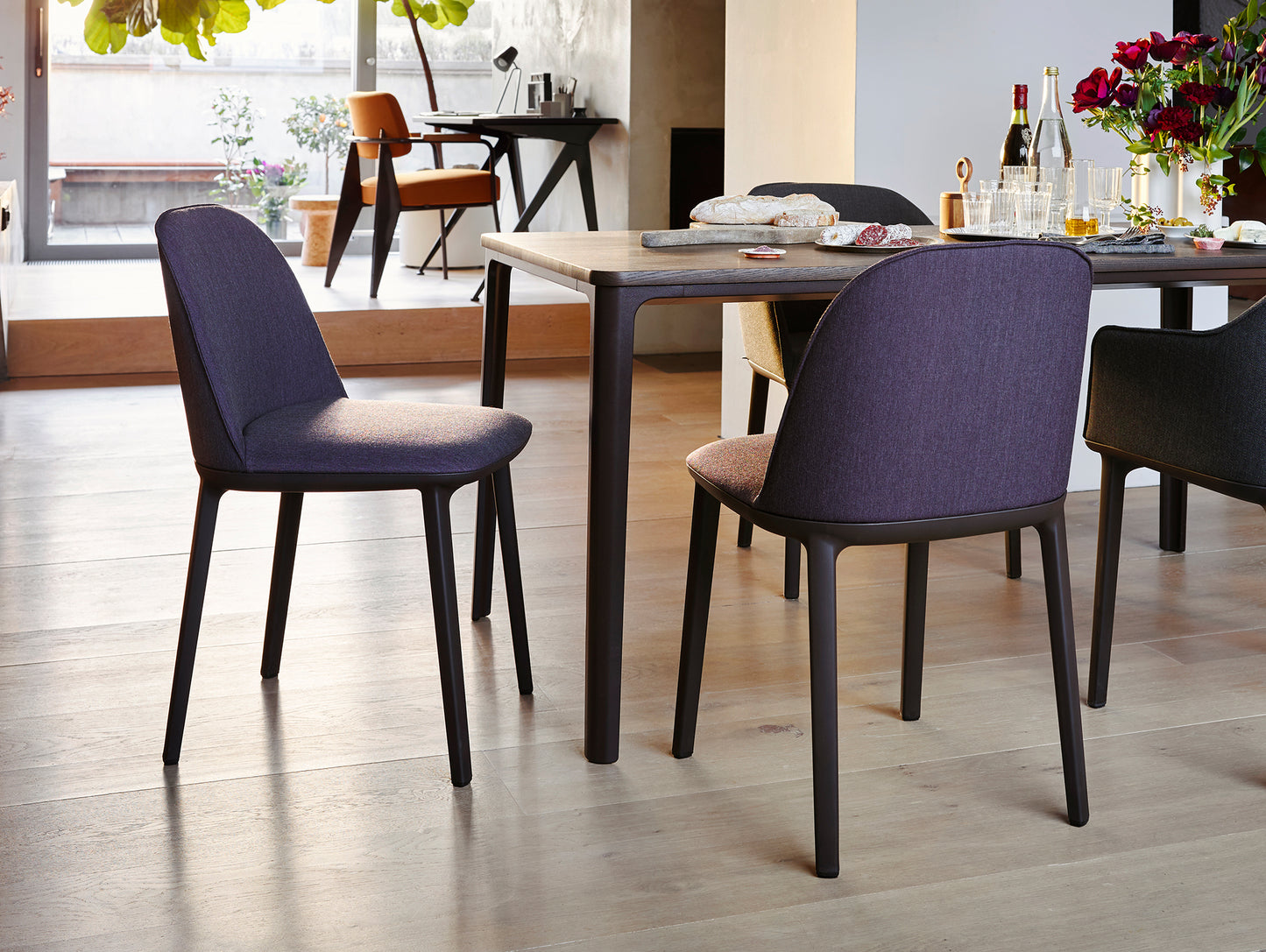 Softshell Side Chair by Vitra - Tress Plum Melange 17 (F80)