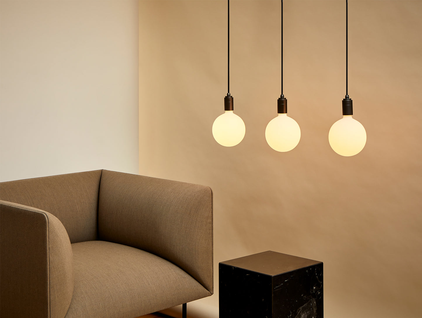 Tala Sphere IV Bulb with Graphite Pendant
