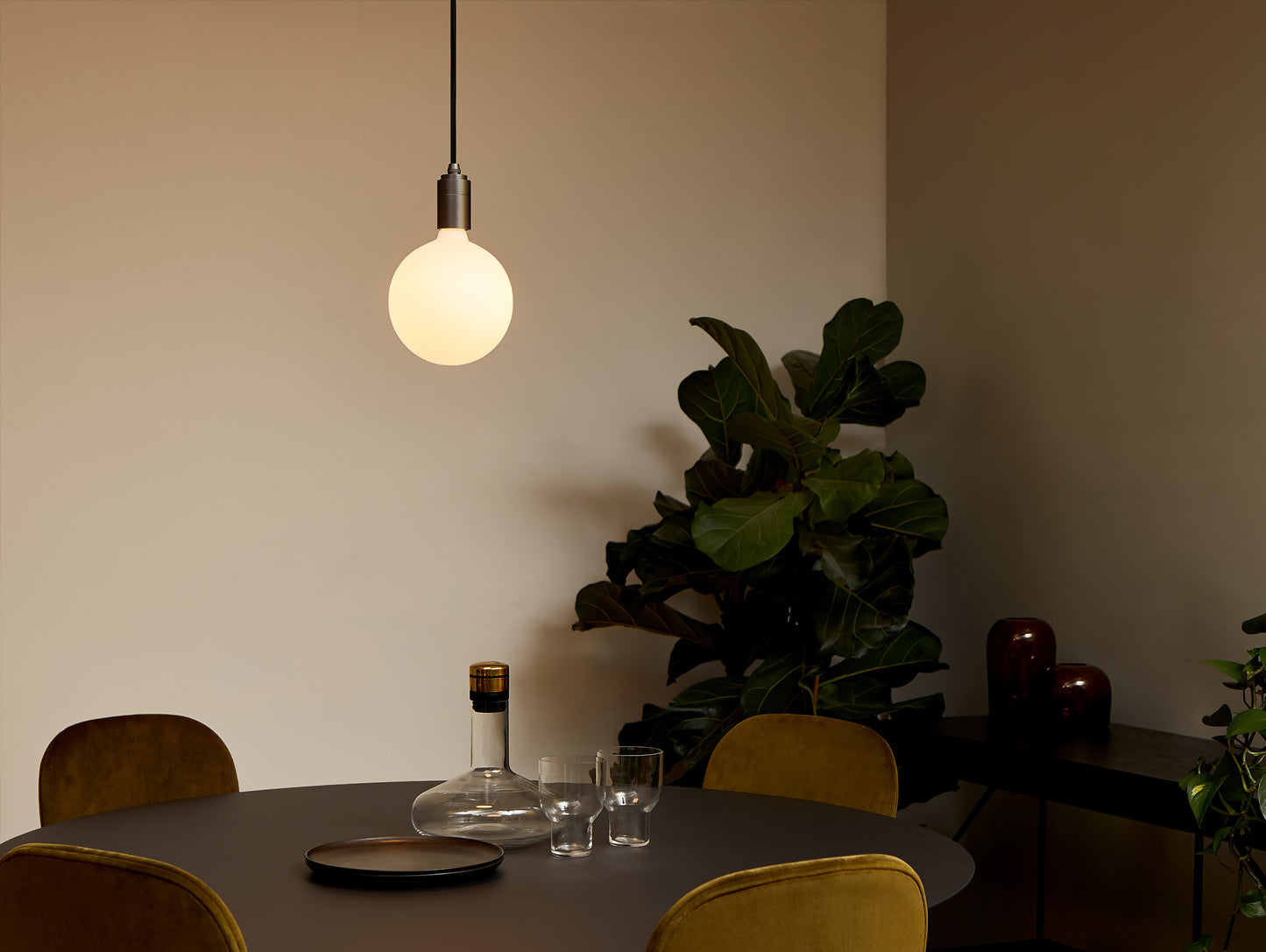 Tala Sphere IV Bulb with Graphite Pendant