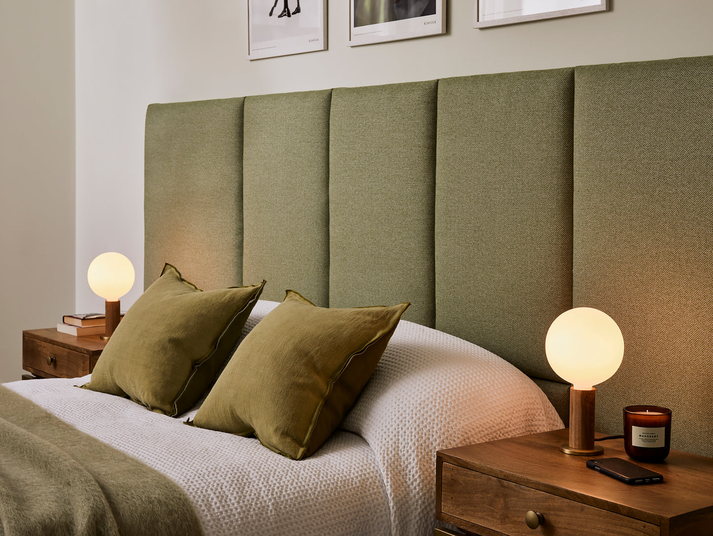 Tala Sphere IV Bulb with Walnut Knuckle Table Lamp